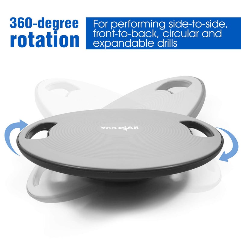 Yes4All Plastic Wobble Balance Board-Round Balance Trainer Board, Wobble Board for Standing Desk, Core Training, Home Gym Workout - Image 4